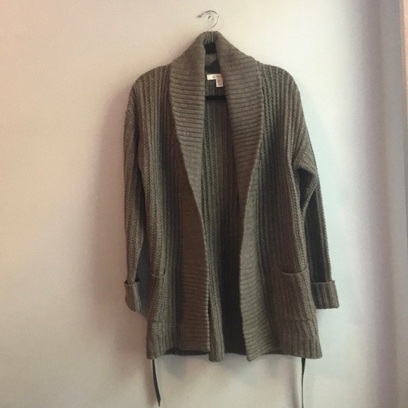 Ellen Tracy Sweaters - Ellen Tracy Open-Front Sweater With Tie-Belt